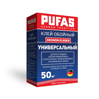 12092/325 Клей для обоев Pufas EURO 3000 Эконом 50 универсальный 325 г