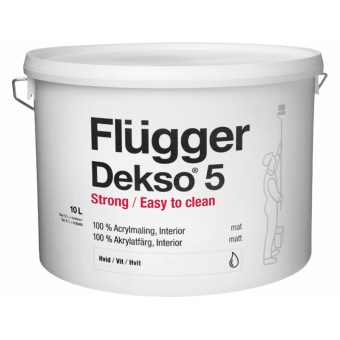 40475 Краска Flugger Dekso 5 для стен, для потолка 9.1 л