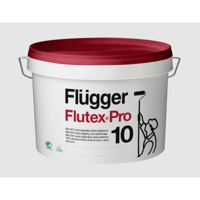 50314 Краска Flugger Flutex Pro 10 для потолка, для стен 0.7 л