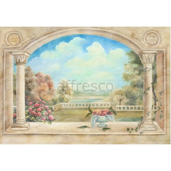 6377-Velatura Фреска Affresco Пейзажи