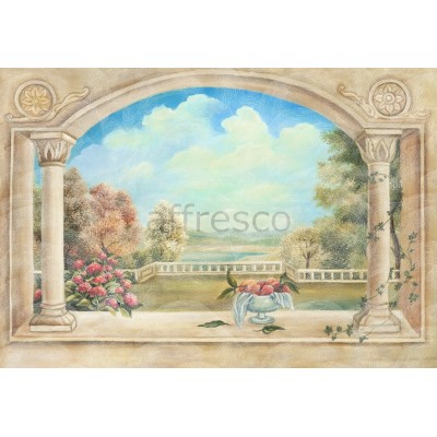 6377-Velatura Фреска Affresco Пейзажи