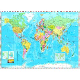 4-055-World-Map-Flags Фотообои Komar Vol.15 x