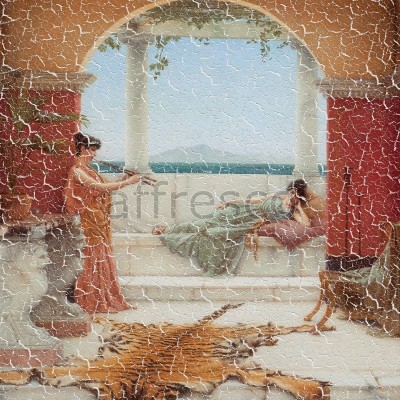 3196-Craquelure Фреска Affresco Сюжеты