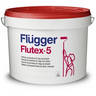 41842 Краска Flugger Flutex 5 для стен, для потолка 4.9 л