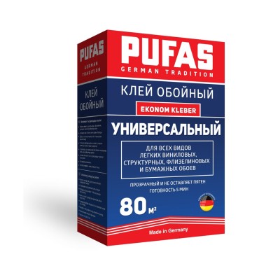 3092/525 Клей для обоев Pufas EKONOM KLEBER 80 универсальный 525 г