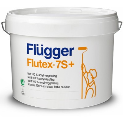 43683 Краска Flugger Flutex 7S+ для потолка, для стен 9.1 л