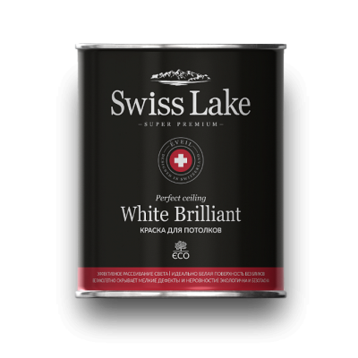 Краска Swiss Lake White Brilliant для потолка 2.7 л