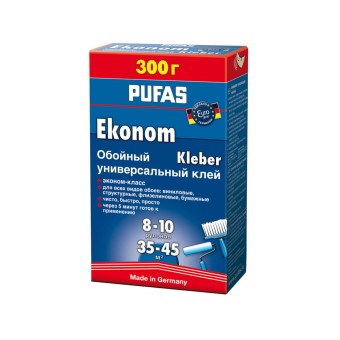 Клей для обоев Pufas Ekonom EURO 3000 Эконом универсальный 300 г